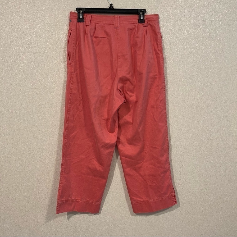 Pendelton Salmon 100% Cotton Cropped Capri Trousers Size 12 - Picture 3 of 6